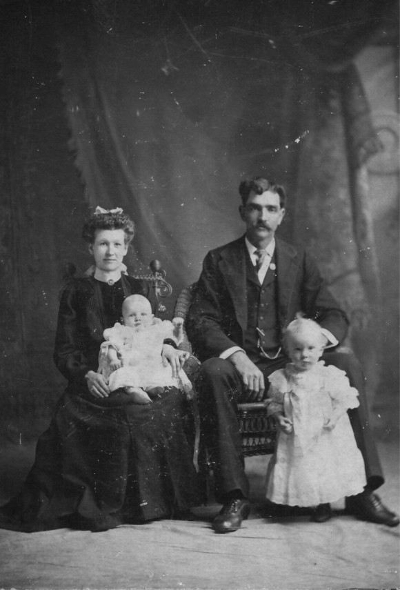 Adolphus Charles Greenwood (the first of Lorie's Boisvert line to be born a Greenwood) and his wife Mary Paradis as young parents.  Source: Lorie's family pictures